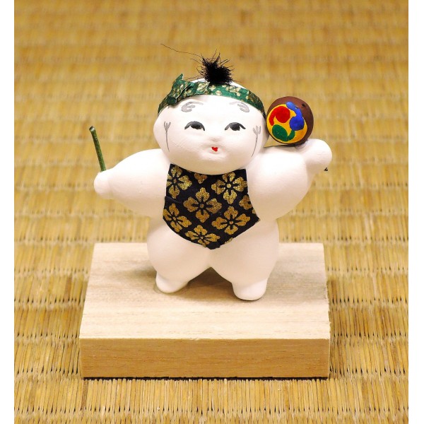 豆御所人形 太鼓持ち 耕園作 京陶人形 | 小刀屋忠兵衛 | 京もの