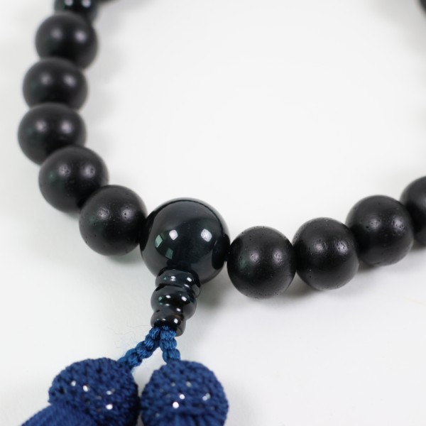 男性用念珠】黒檀 3点石 | あすか六字堂 | 京ものさんぽ