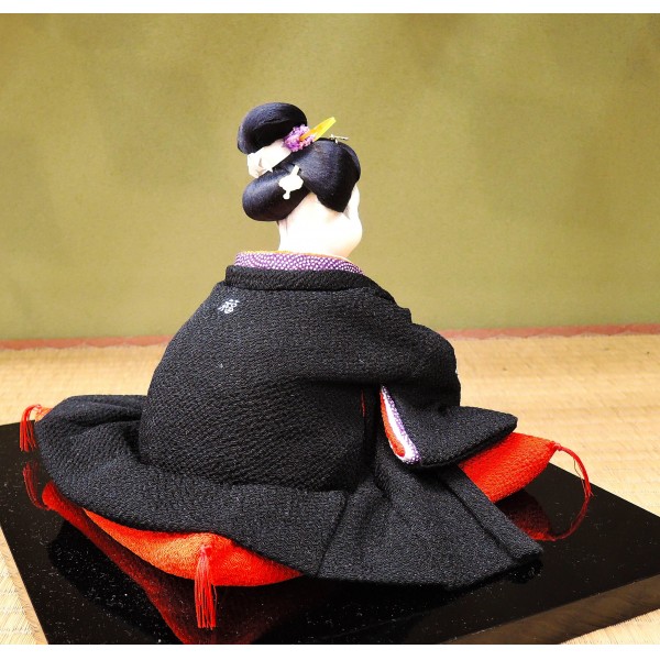 京人形 お多福 正絹 木製 手作り （頭 書き目）（京製） | 小刀屋