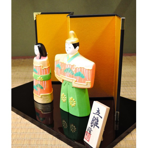 京陶人形 立雛 隆作 屛風付き | 小刀屋忠兵衛 | 京ものさんぽ