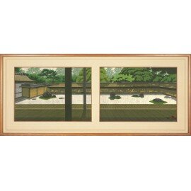 井堂雅夫 創作木版画「復刻・禅の庭」 | 雅堂/京ものさんぽショップ