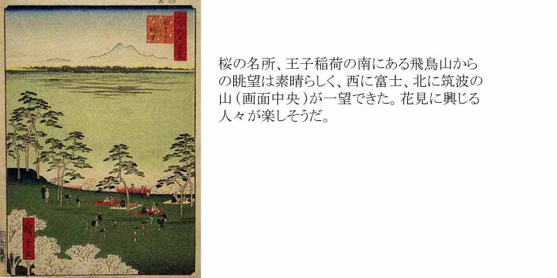 No.017 飛鳥山北の眺望ー江戸百景 歌川広重 The Hiroshige 100 Famous