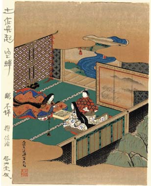 No14 源氏物語 空蝉ー土佐光起木版画Mituoki Tosa Woodcut- | 芸艸堂 版元 | 京ものさんぽ